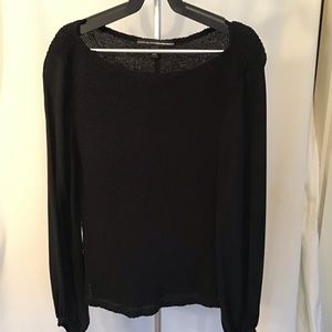 Linda allard ellen Tracy black silk blouse  size 4